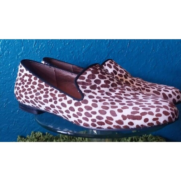 STEVEN by Steve Madden Madee Calf Hair Loafer Size 6.5 Brown and White - Picture 2 of 11